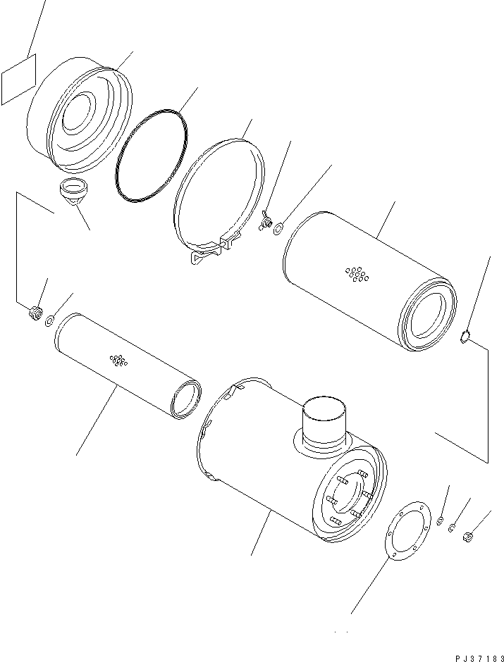 Komatsu parts book diagram for 4D94-2G S/N 10003-UP: AIR CLEANER(#33867-)