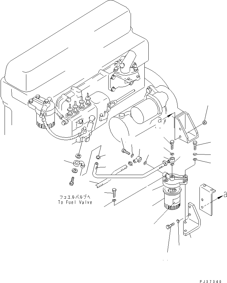 Engines Komatsu / 4D94-2G S/N 10003-UP(4d94-2gc) / ADDITIONAL FUEL FILTER AND MOUNTING (TROPICAL SANDY AND DUSTY    SPEC.) (EXCEPT JAPAN)(120040 : 413)