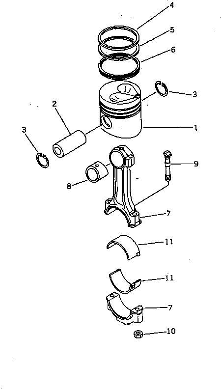Engines Komatsu / 4D94-2P S/N 12336-UP(4d94-2pr) / PISTON AND CONNECTING ROD(060060 : 235)