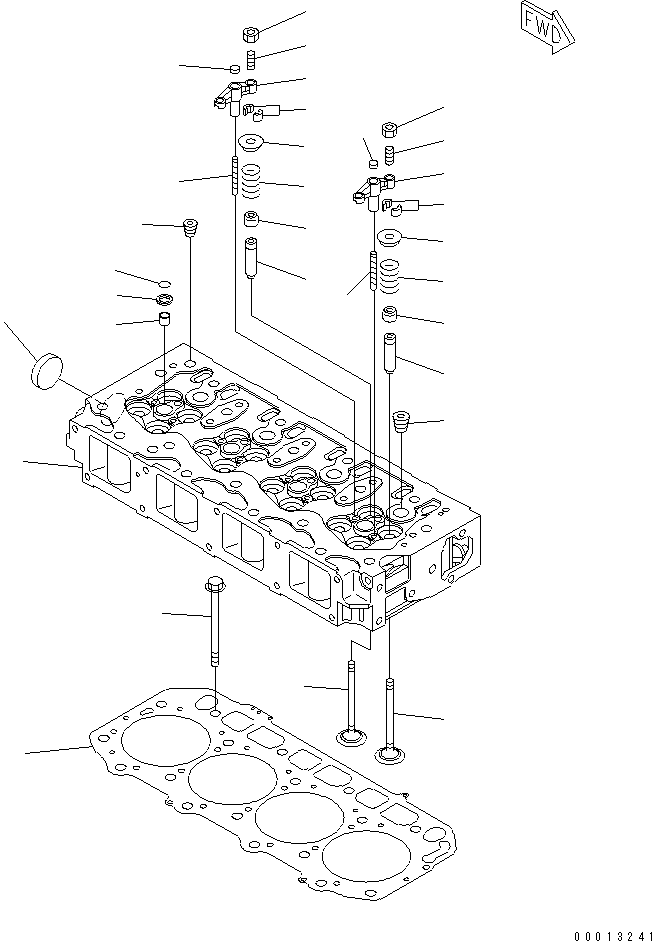 Engines Komatsu / 4D94LE-2Z-AE S/N 00101-UP (WITH CAB)(4d94le0c) / CYLINDER HEAD(030010 : A1010-A0A1)
