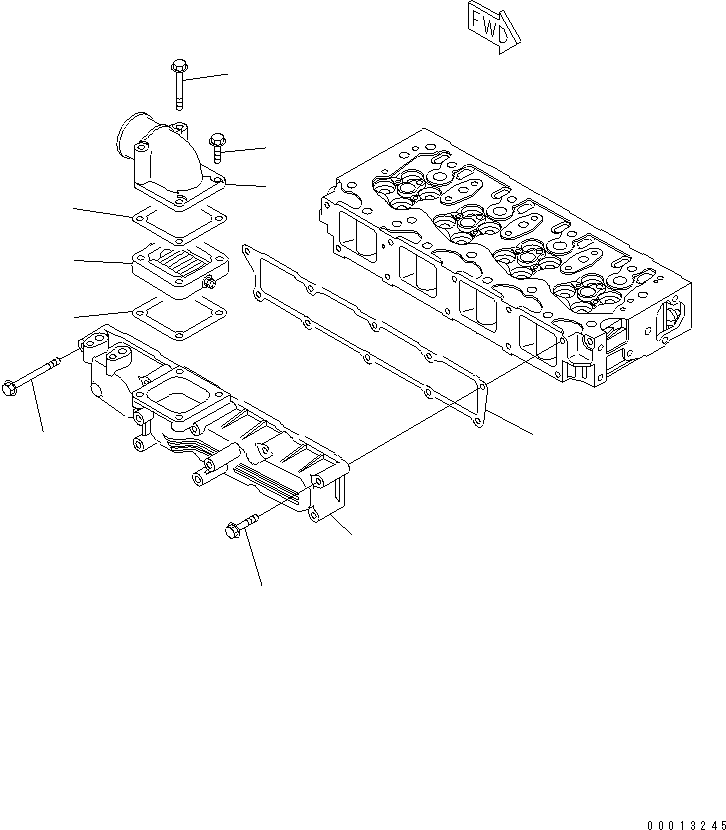 Engines Komatsu / 4D94LE-2Z-AE S/N 00101-UP (WITH CAB)(4d94le0c) / AIR INTAKE MANIFOLD AND CONNECTION(030050 : A1310-A0A1)