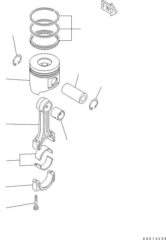Engines Komatsu / 4D94LE-2Z-AE S/N 00101-UP (WITH CAB)(4d94le0c) / PISTON AND CONNECTING ROD(030170 : A2350-A0A1)