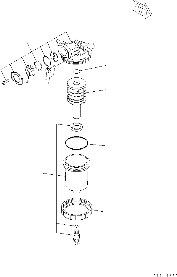 Engines Komatsu / 4D94LE-2Z-AE S/N 00101-UP (WITH CAB)(4d94le0c) / WATER SEPARATOR(030240 : A4130-A0A1)