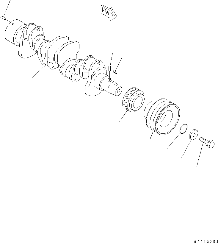 Engines Komatsu / 4D94LE-2Z-AC S/N 00251-UP(4d94le0r) / CRANKSHAFT (FOR CAB)(#01214-)(030160 : A2310-A0A2)