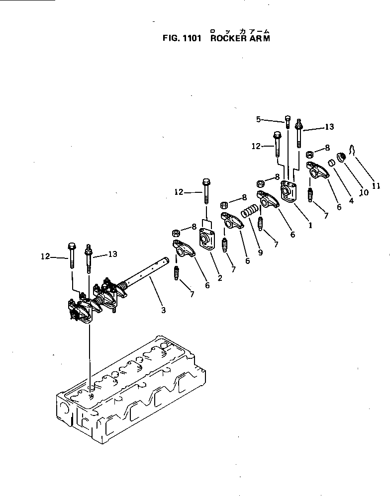 Engines Komatsu / 4D95L-1C S/N 10001-UP(4d95l-3c) / ROCKER ARM(030020 : 1101)