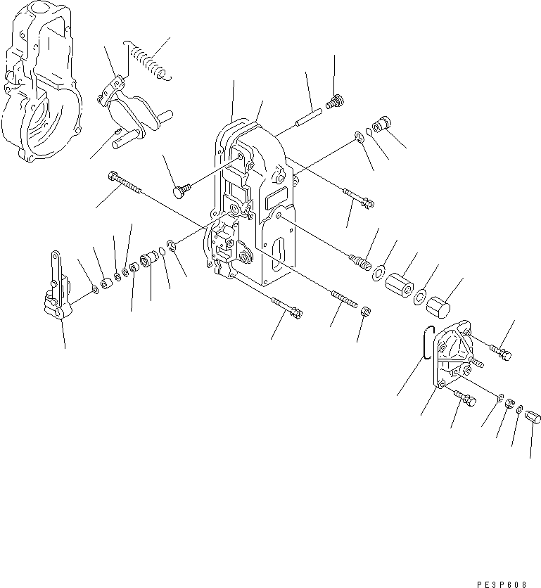 Komatsu parts book diagram for 4D95L-1BB S/N 49965-UP: FUEL INJECTION PUMP (GOVERNOR) (2/2)