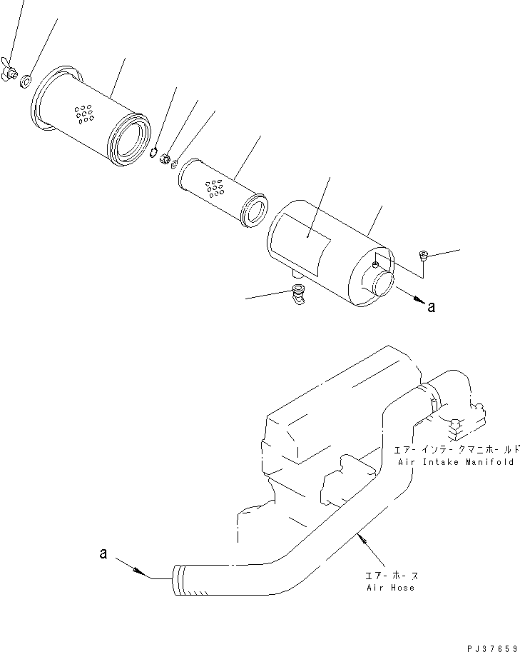 Engines Komatsu / 4D95L-1EE S/N 49965-UP(4d95l-8r) / AIR CLEANER(#102302-)(030050 : 0143)