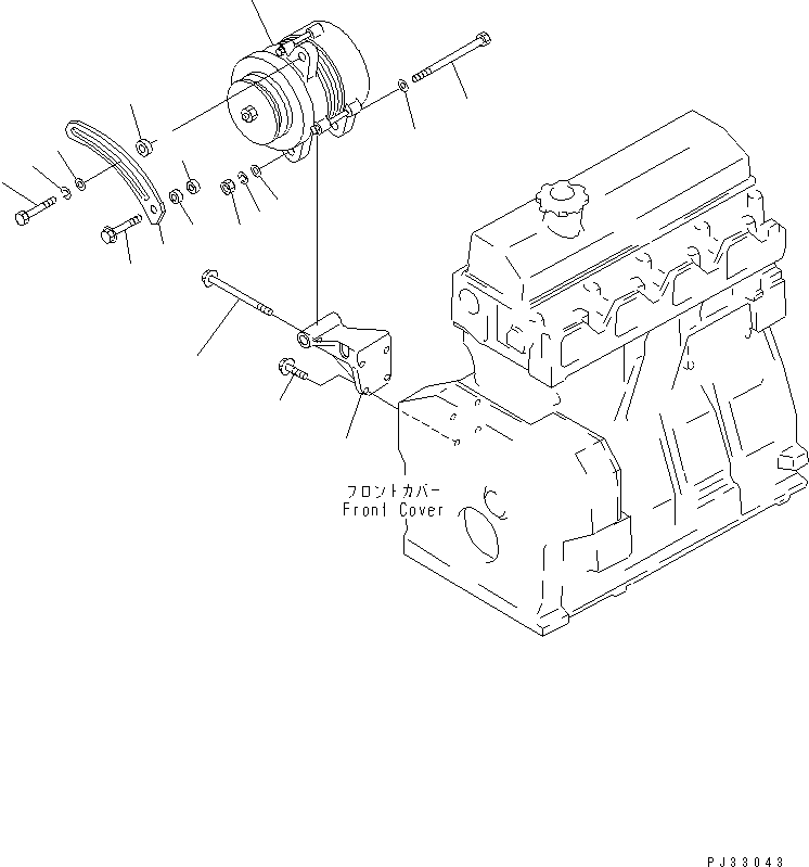 Engines Komatsu / 4D95L-1K S/N 15548-UP(4d95l-9c) / ALTERNATOR AND MOUNTING (FOR 25A ALTERNATOR)(180020 : 0602)