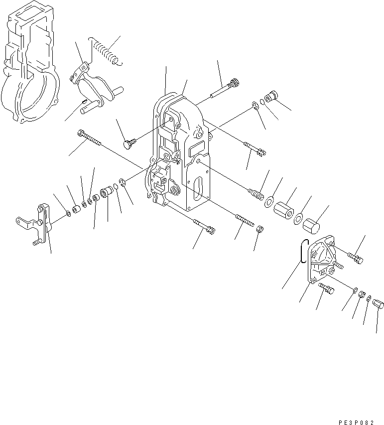 Komatsu parts book diagram for 4D95L-1GG S/N 131803-UP: FUEL INJECTION PUMP (GOVERNOR) (2/2) (INNER PARTS)