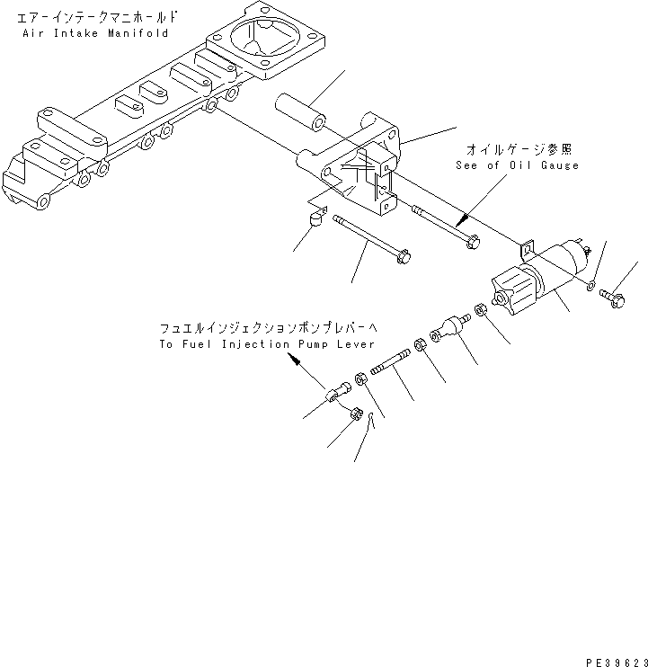 Komatsu parts book diagram for 4D95L-1GG S/N 131803-UP: SOLENOID