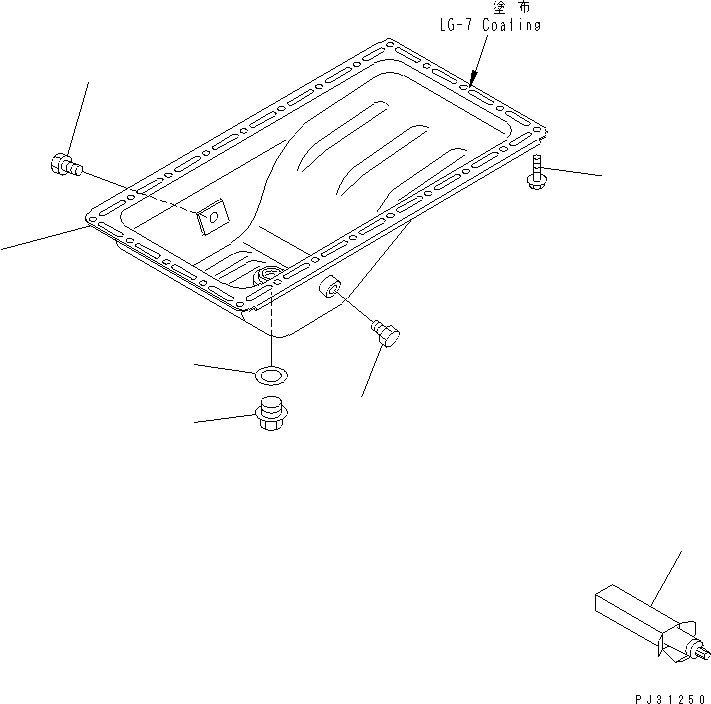 Engines Komatsu / 4D95L-W-1D-B S/N 19778-UP(4d95l-bc) / OIL PAN(#19778-22234)(060030 : 0211)