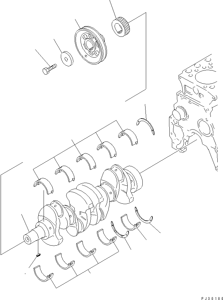 Engines Komatsu / 4D95L-W-1D-B S/N 19778-UP(4d95l-bc) / CRANKSHAFT(060060 : 0231)