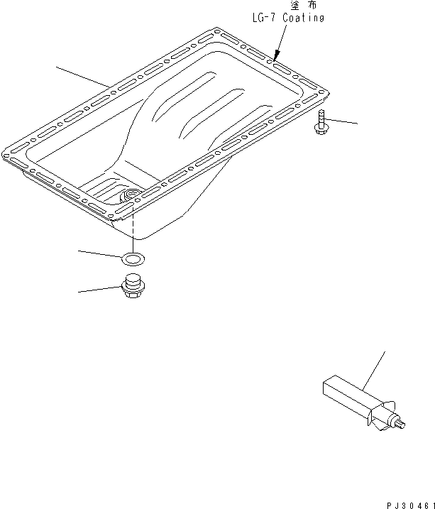 Komatsu parts book diagram for 4D95L-1G S/N 16084-UP: OIL PAN