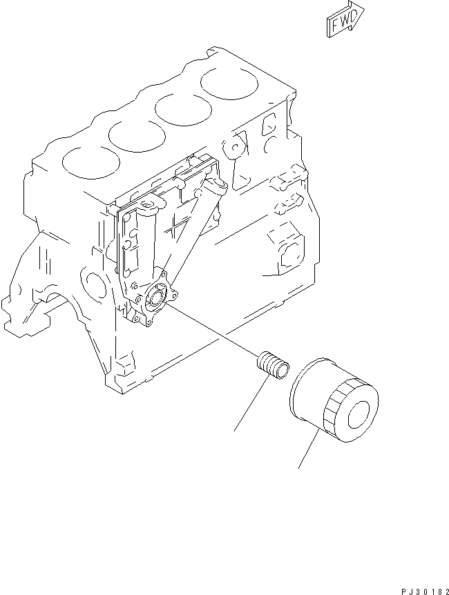 Engines Komatsu / 4D95L-1J S/N 22213-UP(4d95l-ec) / LUBRICATING OIL FILTER(#18897-)(090020 : 0311)