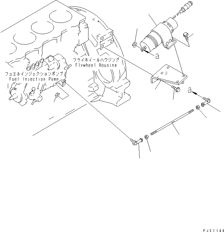 Engines Komatsu / 4D95L-1J S/N 22213-UP(4d95l-ec) / SOLENOID AND MOUNTING(#18897-)(120020 : 0405)