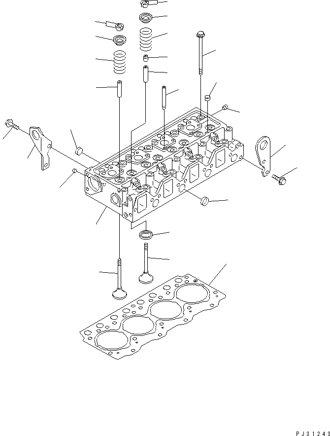 Engines Komatsu / 4D95L-1P S/N 19787-UP(4d95l-jc) / CYLINDER HEAD(030010 : 0101)