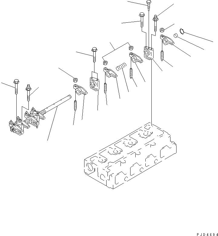 Engines Komatsu / 4D95LE-2A S/N 100005-UP(4d95le0c) / ROCKER ARM(030290 : A2450-A0A1)
