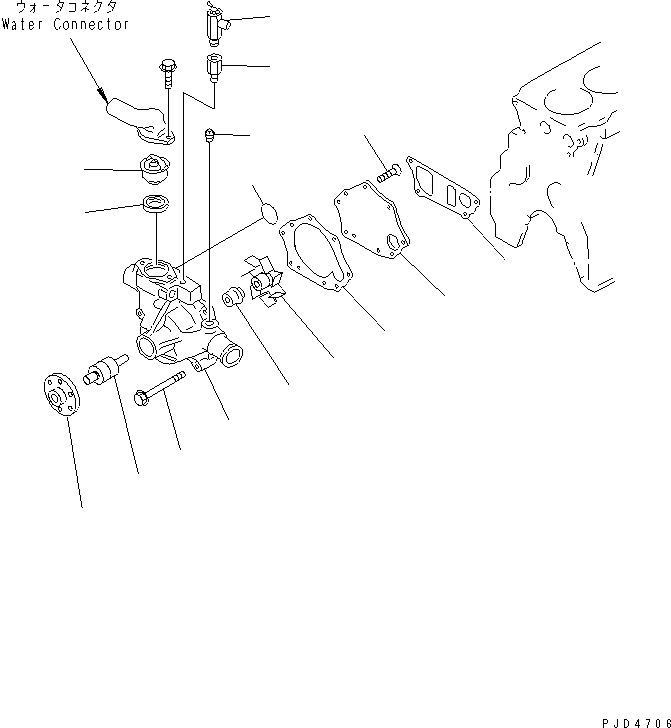 Engines Komatsu / 4D95LE-2A S/N 100005-UP(4d95le0c) / WATER PUMP(#100008-103979)(030510 : A5010-A0A1)