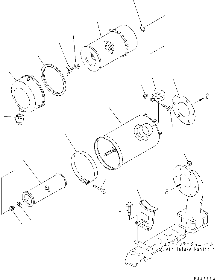Engines Komatsu / 4D95S-W-1F-S S/N 23318-UP(4d95s-4c) / AIR CLEANER AND MOUNTING(030060 : 0141)