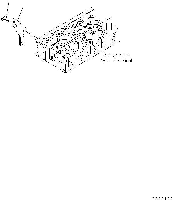 Komatsu parts book diagram for 4D95S-1J-T S/N 124813-UP: FRONT HANGER