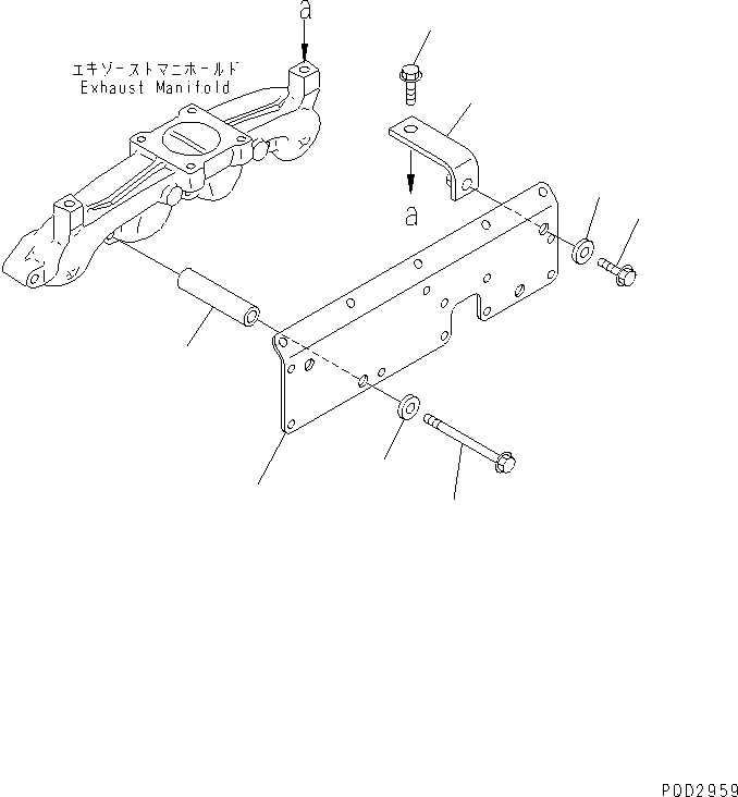 Komatsu parts book diagram for 4D95S-1J-T S/N 124813-UP: HEAT SHIELD(#136990-)