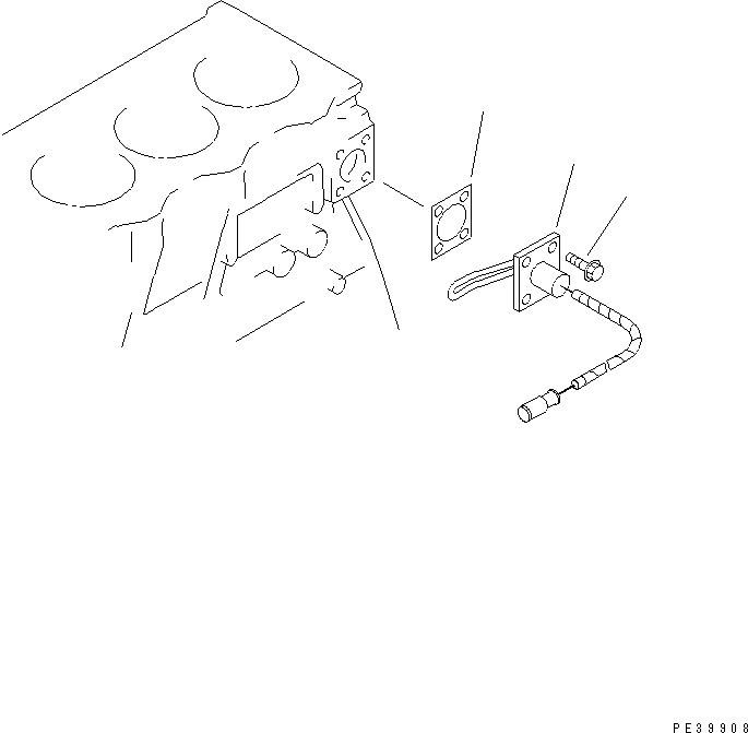 Komatsu parts book diagram for 4D95S-1J-T S/N 124813-UP: BLOCK HEATER (COLD TERRAIN SPEC.)
