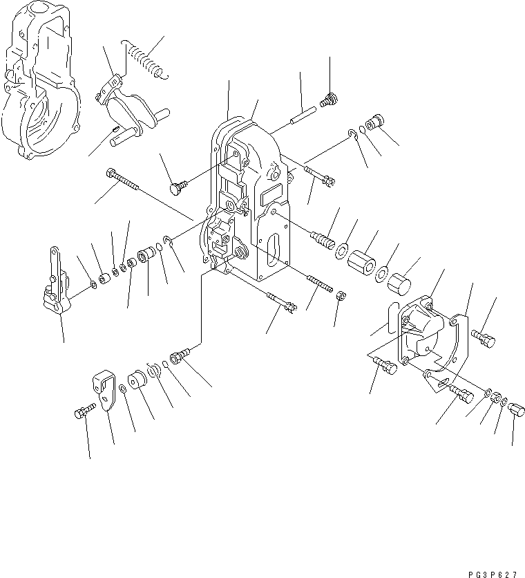 Komatsu parts book diagram for 4D95S-1J-T S/N 124813-UP: FUEL INJECTION PUMP (GOVERNOR) (2/2) (INNER PARTS)(#136990-)