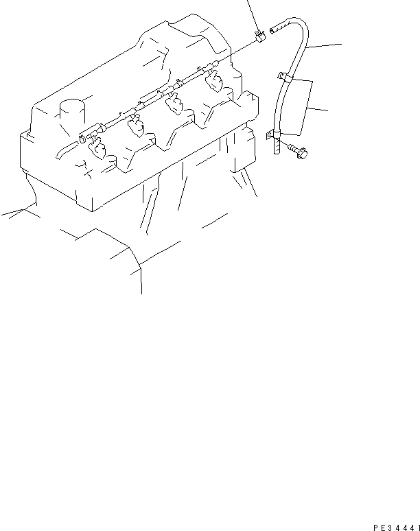 Komatsu parts book diagram for 4D95S-1J-T S/N 124813-UP: FUEL RETURN(#124813-157192)