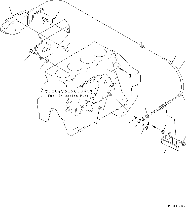 Komatsu parts book diagram for 4D95S-1J-T S/N 124813-UP: STOP MOTOR
