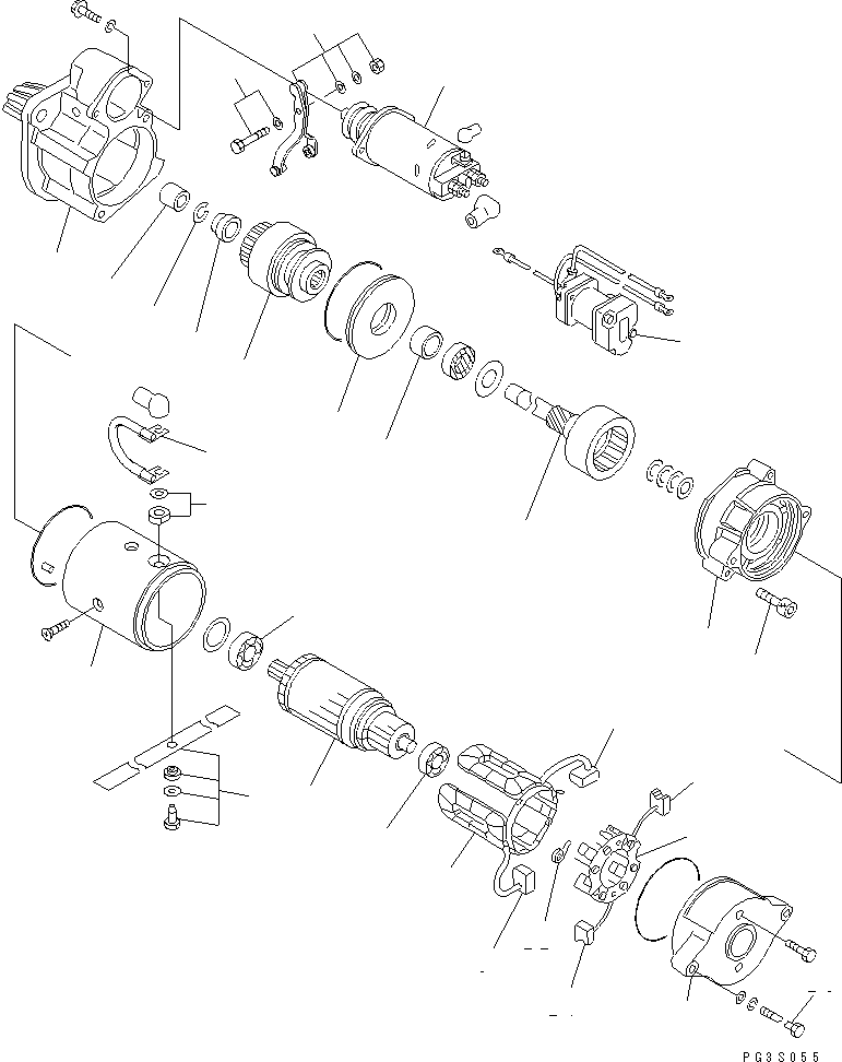 Engines Komatsu / 4D95S-1J-T S/N 124813-UP(4d95s-er) / STARTING MOTOR (2.8KW) (INNER PARTS)(#136990-162319)(030650 : A6210-B0B3)
