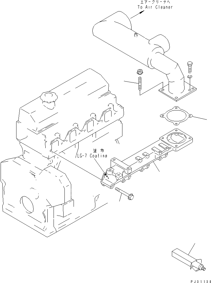 Komatsu parts book diagram for 4D95S-W-1E S/N 17743-UP: 