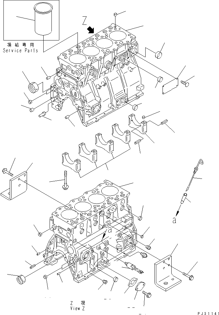 Komatsu parts book diagram for 4D95S-W-1E S/N 17743-UP: 
