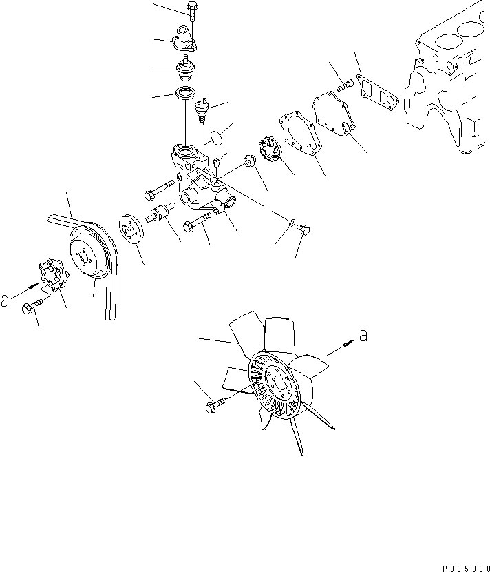 Komatsu parts book diagram for 4D95S-W-1E S/N 17743-UP: 