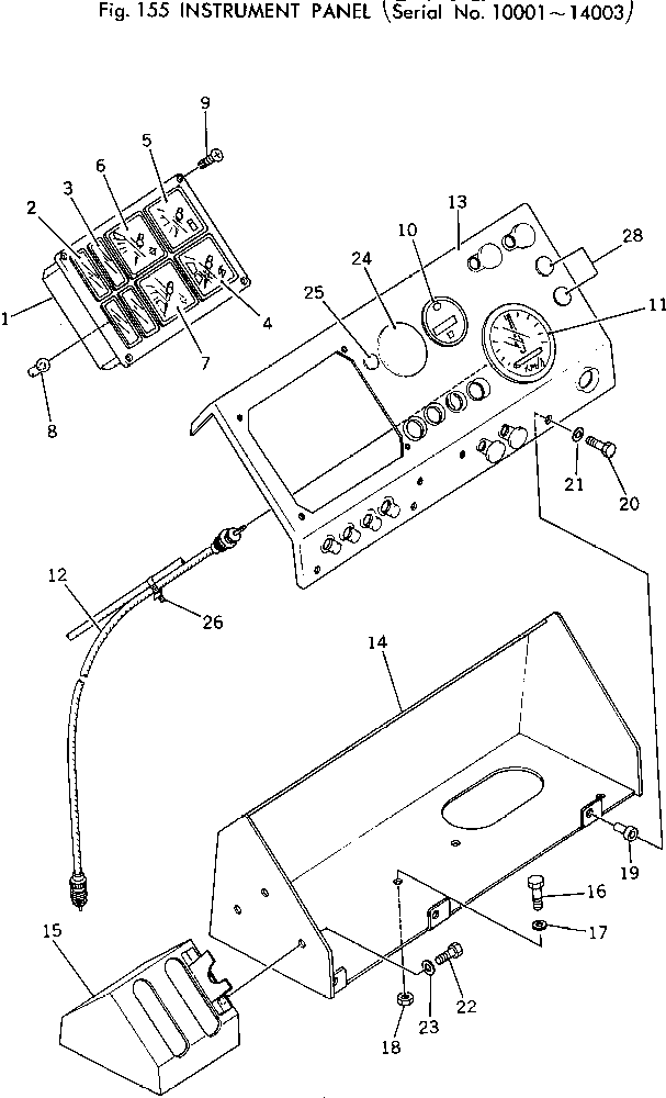 Wheel Loaders Komatsu / 510-1 S/N 10001-UP(510-1r) / INSTRUMENT PANEL(#10001-14003)(030150 : 155)