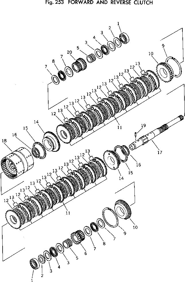 Wheel Loaders Komatsu / 510-1 S/N 10001-UP(510-1r) / FORWARD AND REVERSE CLUTCH(060040 : 253)