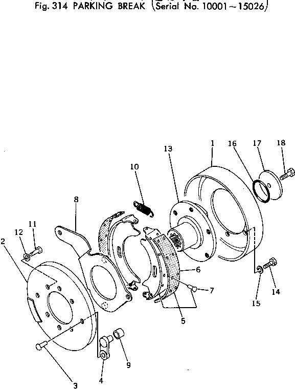 Wheel Loaders Komatsu / 510-1 S/N 10001-UP(510-1r) / PARKING BRAKE(#10001-15026)(090060 : 314)
