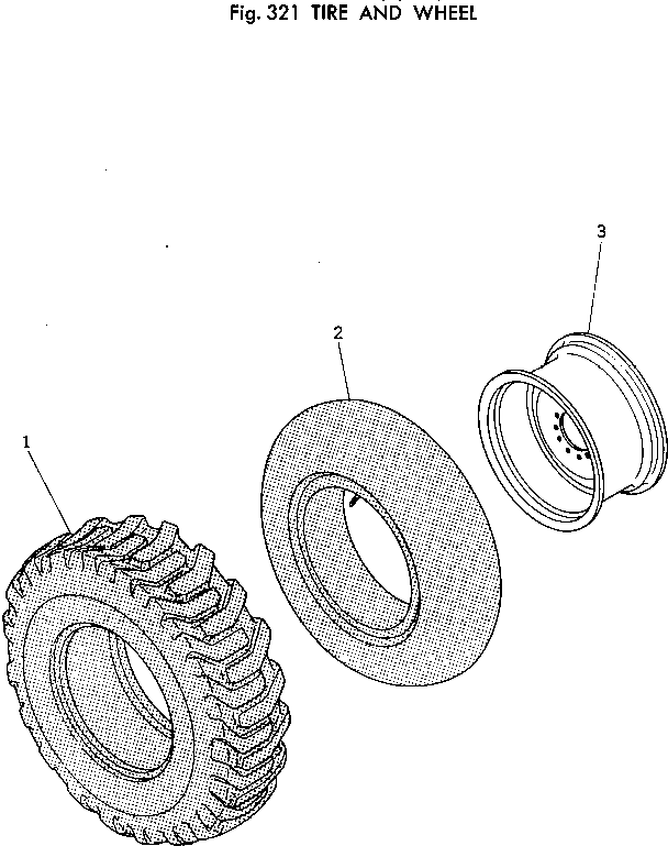 Wheel Loaders Komatsu / 510-1 S/N 10001-UP(510-1r) / TIRE AND WHEEL(090110 : 321)