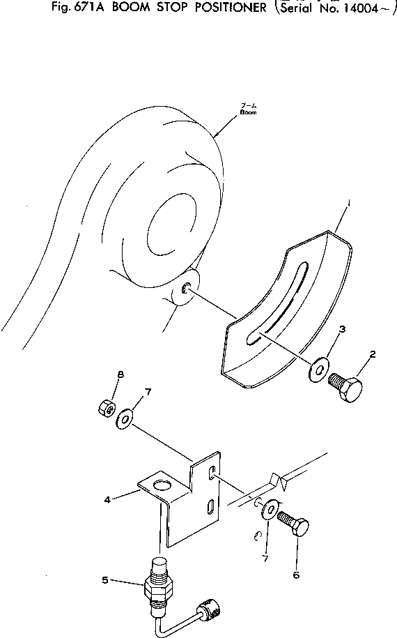 Wheel Loaders Komatsu / 510-1 S/N 10001-UP(510-1r) / BOOM STOP POSITIONER(#14004-)(180150 : 671A)