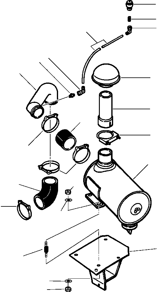 Wheel Loaders DRESSTA / 512 S/N C003001-UP(512) / AIR CLEANER AND CONNECTIONS(01-022 : 01-022)