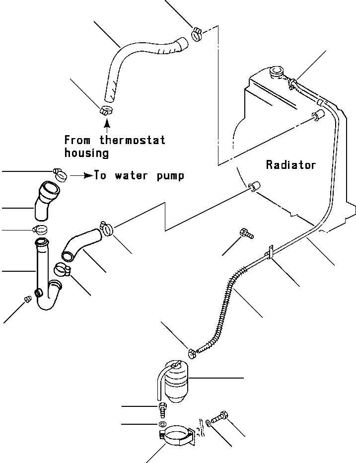 Wheel Loaders DRESSTA / 512 S/N C003001-UP(512) / RADIATOR PIPING(01-040 : 01-040)