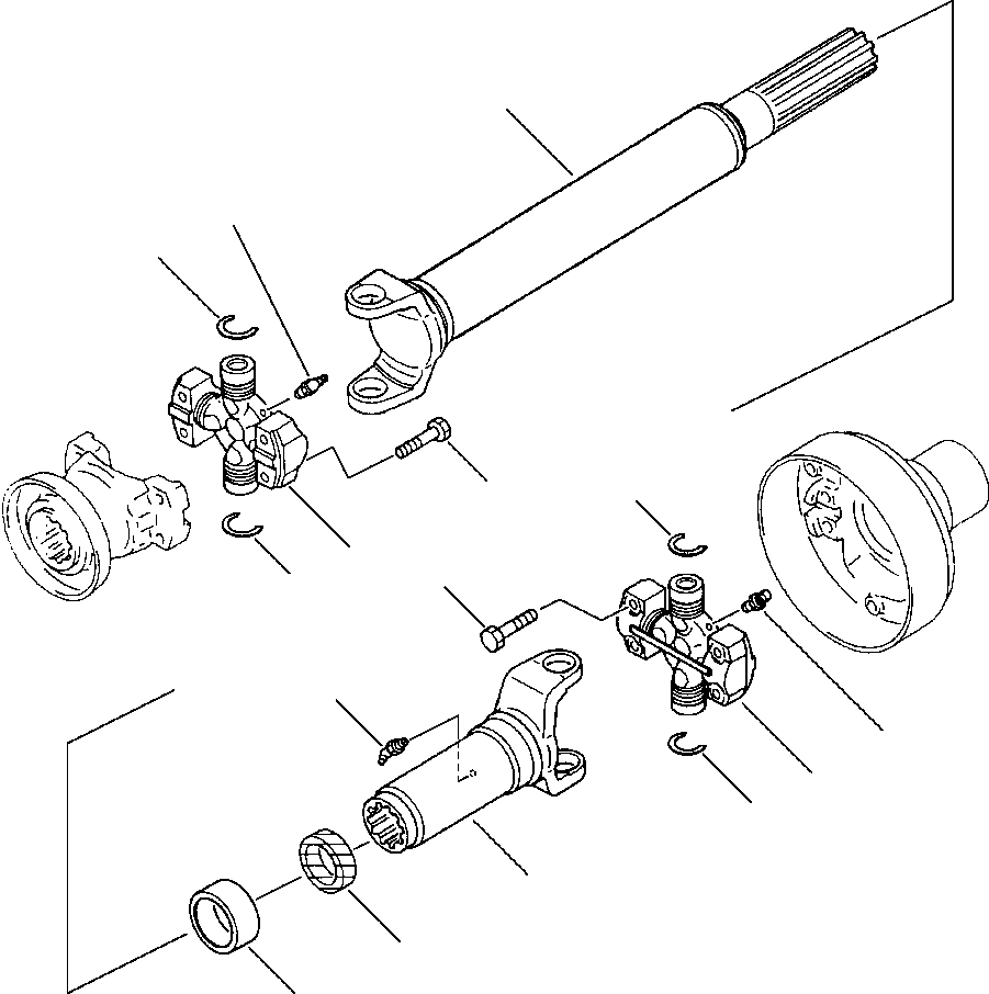 Wheel Loaders DRESSTA / 512 S/N C003001-UP(512) / DRIVE SHAFT CENTER(03-002 : 03-002)