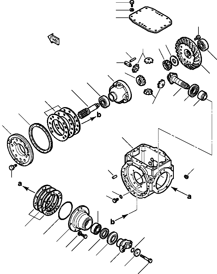 Wheel Loaders DRESSTA / 512 S/N C003001-UP(512) / AXLE ASSEMBLY FRONT DIFFERENTIAL(03-010 : 03-010)