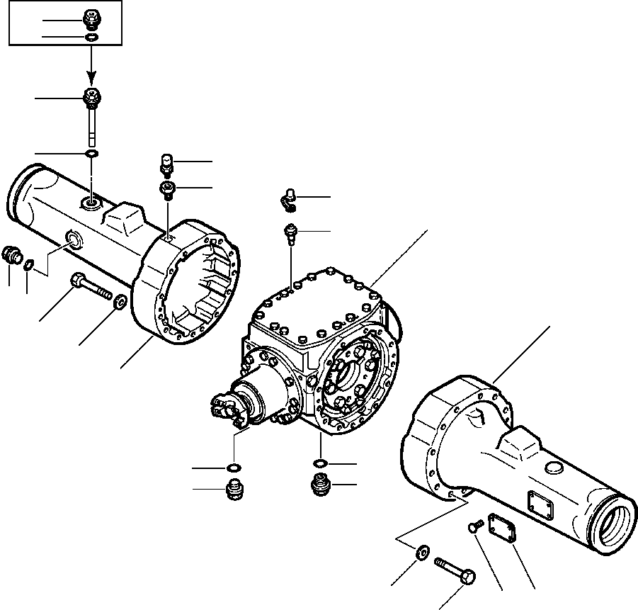 Wheel Loaders DRESSTA / 512 S/N C003001-UP(512) / AXLE ASSEMBLY REAR(03-014 : 03-014)