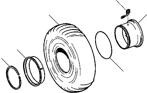 Wheel Loaders DRESSTA / 512 S/N C003001-UP(512) / TIRES AND WHEELS - 17.5 X 25 (THREE PIECE RIMS)(03-032 : 03-032)