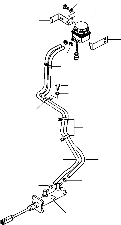 Wheel Loaders DRESSTA / 512 S/N C003001-UP(512) / BRAKE OIL PIPING BRAKE RESERVOIR TO MASTER CYLINDER(03-042 : 03-042)