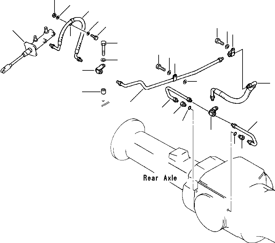 Wheel Loaders DRESSTA / 512 S/N C003001-UP(512) / BRAKE OIL PIPING MASTER CYLINDER TO REAR AXLE(03-046 : 03-046)