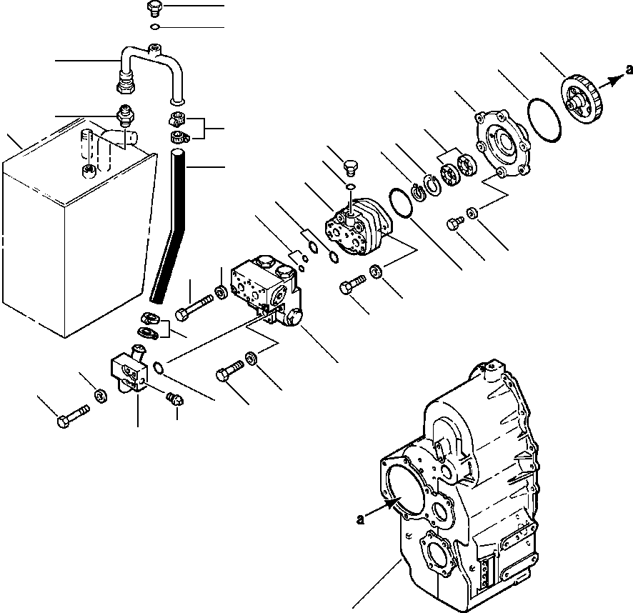 Wheel Loaders DRESSTA / 512 S/N C003001-UP(512) / GROUND DRIVEN STEERING PIPING RESERVOIR TO GROUND DRIVEN STEERING PUMP(04-018 : 04-018)