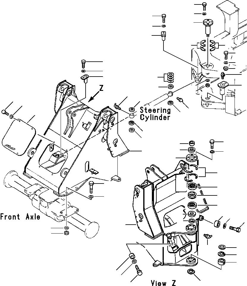 Wheel Loaders DRESSTA / 512 S/N C003001-UP(512) / FRONT FRAME(05-002 : 05-002)