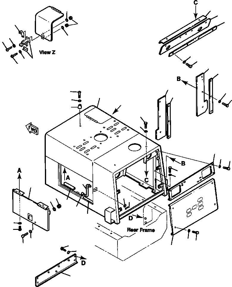 Wheel Loaders DRESSTA / 512 S/N C003001-UP(512) / ENGINE HOOD AND SIDE COVERS(05-026 : 05-026)