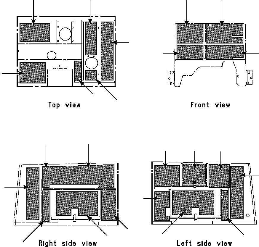 Wheel Loaders DRESSTA / 512 S/N C003001-UP(512) / ENGINE HOOD AND SIDE COVER (INSULATION)(05-030 : 05-030)
